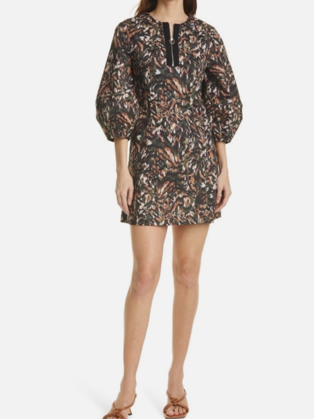 Ted Baker Holiiy Urban Printed Puff Sleeve Mini Dress